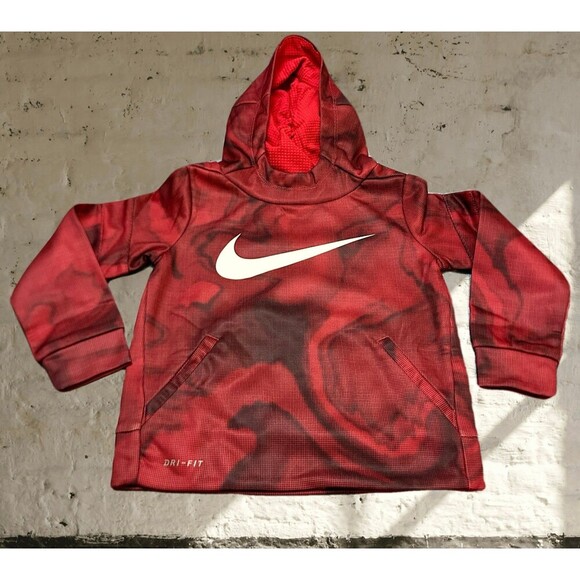 Nike Other - Nike Red and Black Dri-FIT Pullover Hoodie for Kids 2T